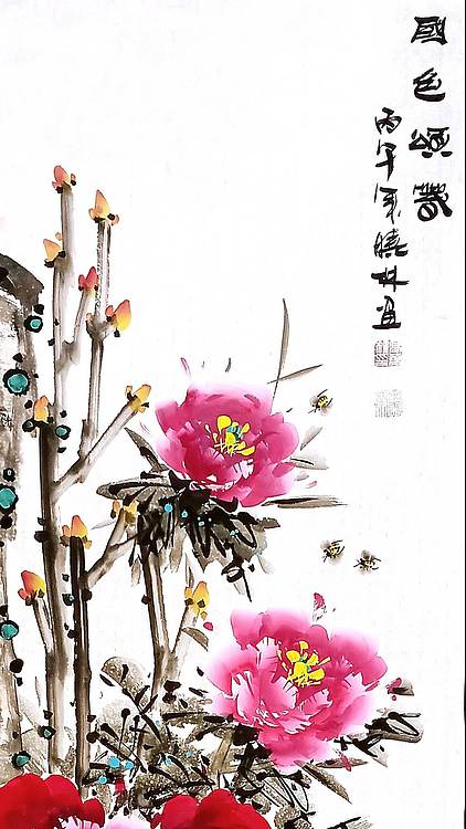 高晓林 （5597）国家一级美术师，江苏省美协会员，四尺中堂玄关画