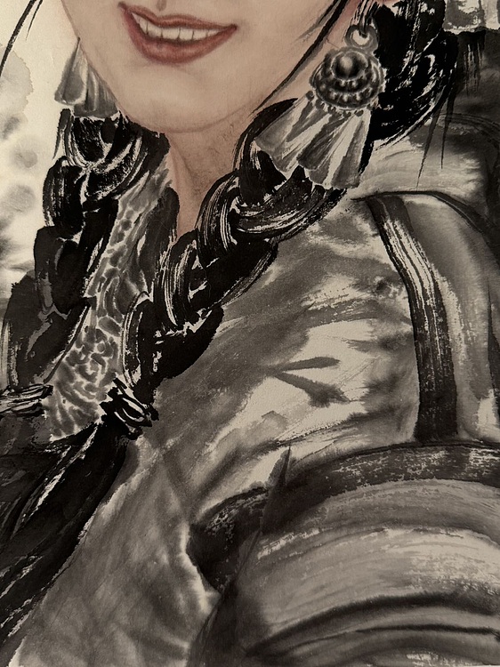 辽宁省美协会员 曲冬雪 水墨人物