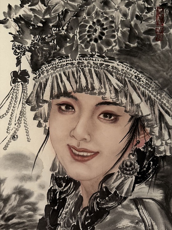 辽宁省美协会员 曲冬雪 水墨人物