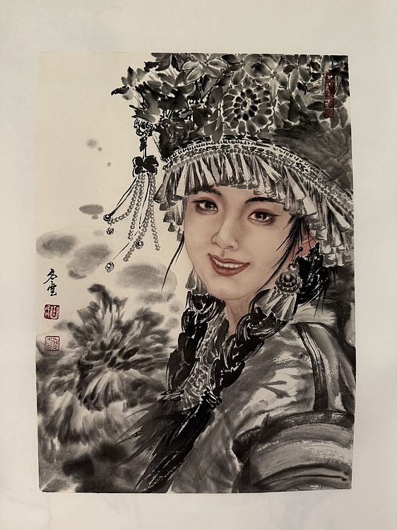 辽宁省美协会员 曲冬雪 水墨人物