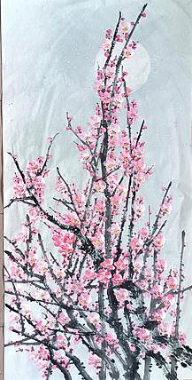 山东省美协会员 闫友会 四尺梅花未落款