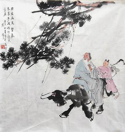 南山 中国美协会员周群《老子出关》