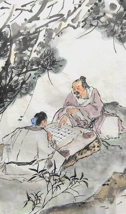 南山 中国美协会员周群《清泉石上流》