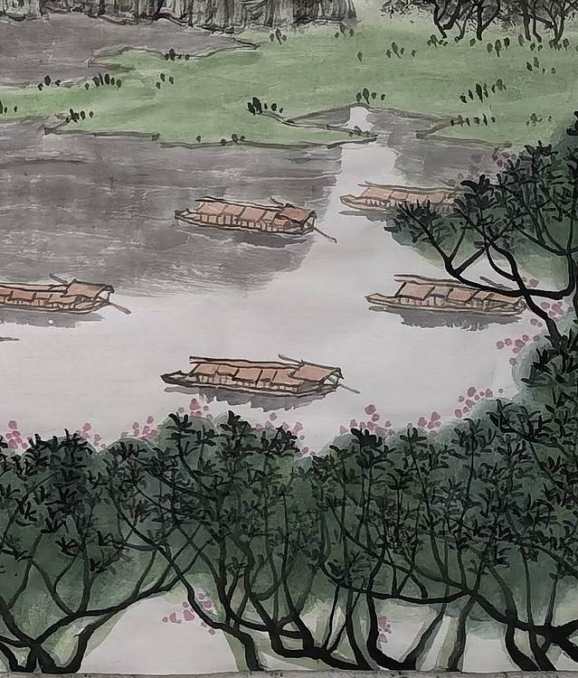 骆裕 一湾江水碧