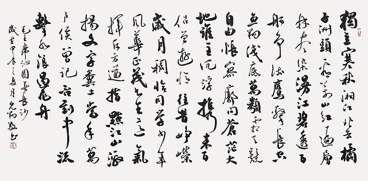 飞翔 沁园春长沙 名人书法作品 名家手写真迹