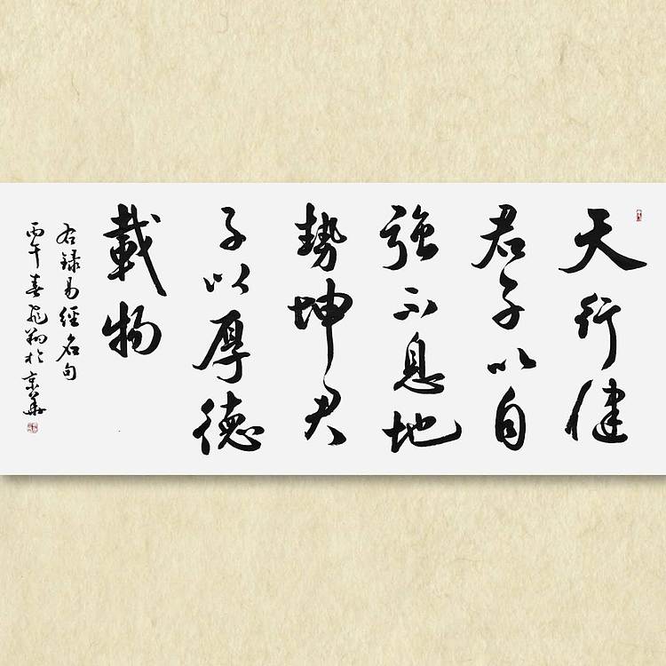 飞翔 易经名句天行健自强不息厚德载物书法作品名人字画名家真迹定制