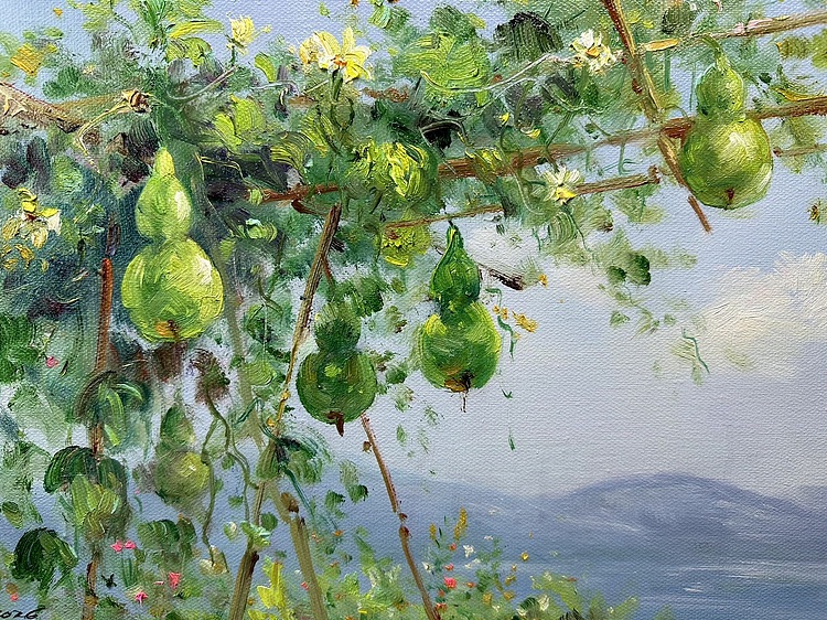 梁峰 藤架悬葫