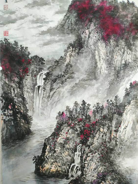职业书画家 于恩沛 轻舟观山