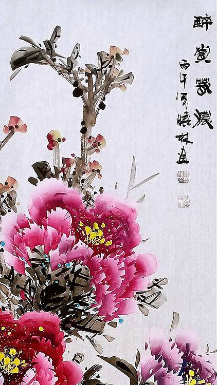 高晓林 （5621）国家一级美术师，江苏省美协会员。四尺中堂玄关画