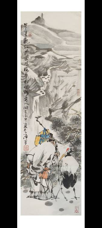 一淨 梅骨松风鹤寿人