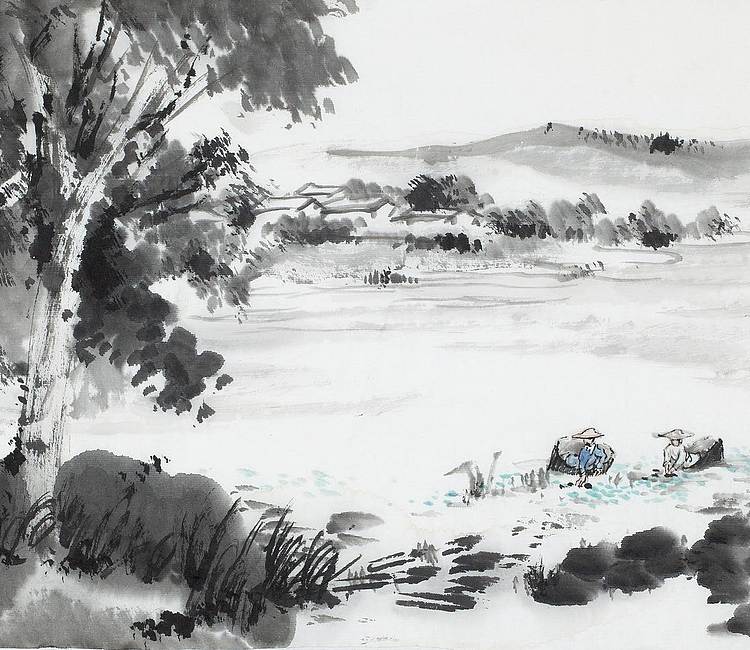 赵秦 湖上绿萍漾夏风