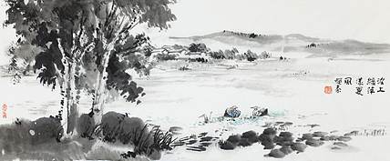 赵秦 湖上绿萍漾夏风