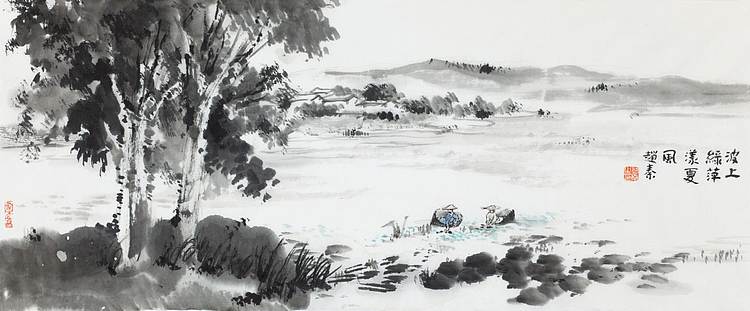 赵秦 湖上绿萍漾夏风