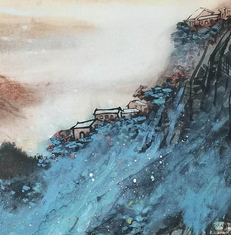 尚晓莲 瀑鸣叠翠       （卡纸）