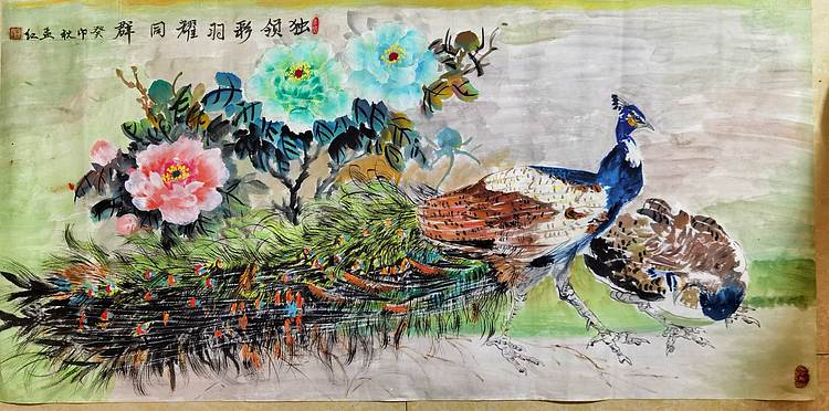 梦绘 《独领彩羽耀同群》