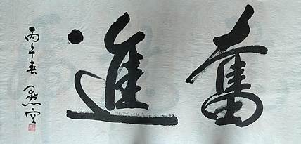 点空居士 榜书：奋进