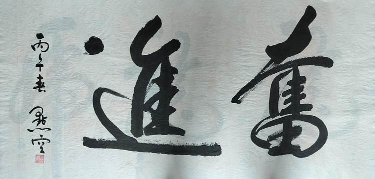点空居士 榜书：奋进
