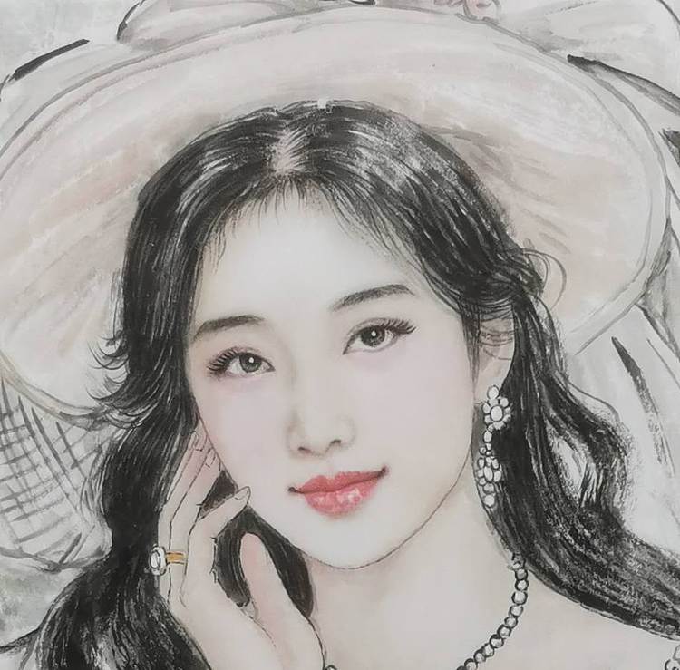 国家一级美术师 郑辉贤 花下新娘