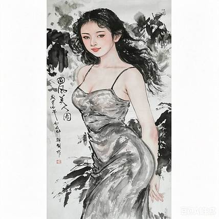 国家一级美术师 郑辉贤 国风美人图