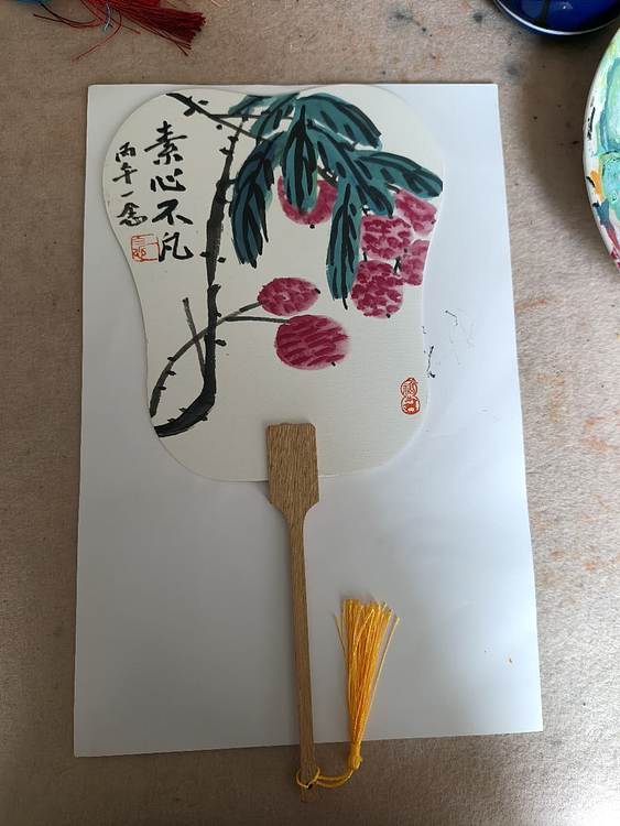 职业书画家 一念 手绘扇子六把