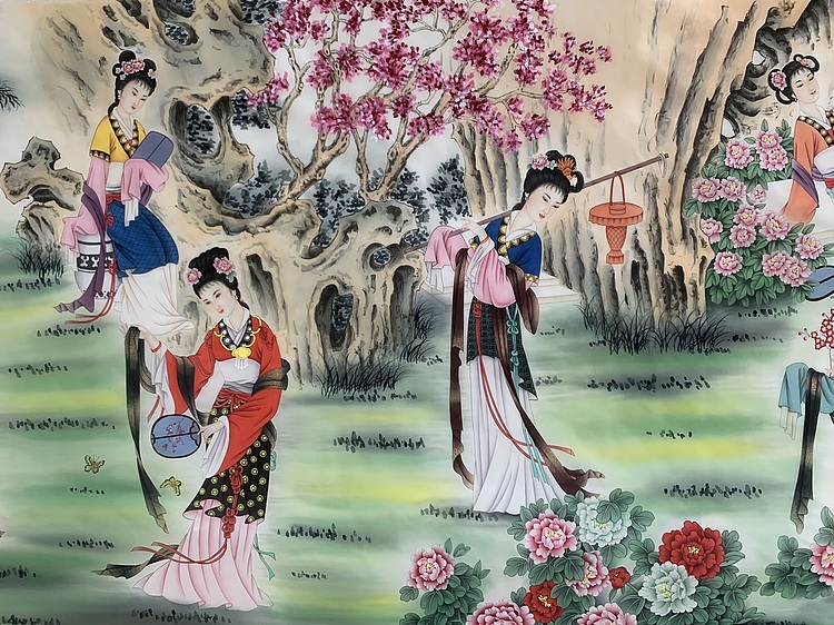王振兴 丈二绢本（金陵十二钗）