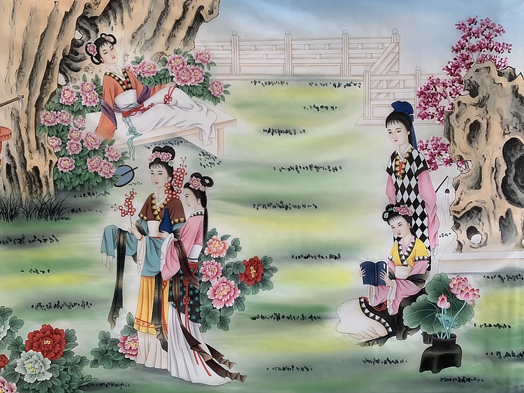 王振兴 丈二绢本（金陵十二钗）