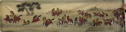 王振兴 绢本（百骏图）