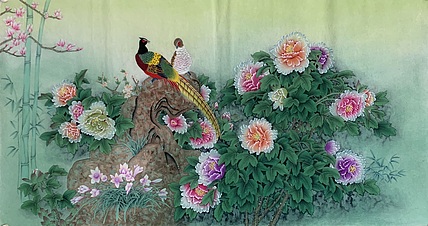 王振兴 六尺精品牡丹（锦上添花）