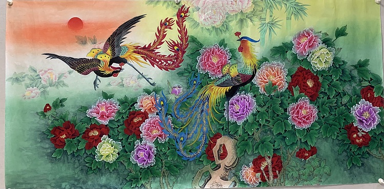 王振兴 八尺整纸牡丹(富贵吉祥)