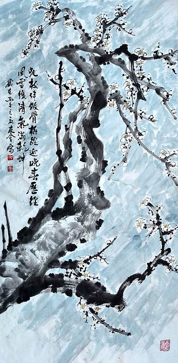 山东省美协会员 闫友会 虬枝伴傲骨