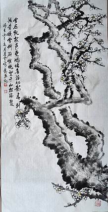 山东省美协会员 闫友会 雪压铁骨色更娇