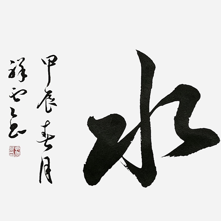 飞翔 上善若水书法作品手写真迹名家定制装饰挂画