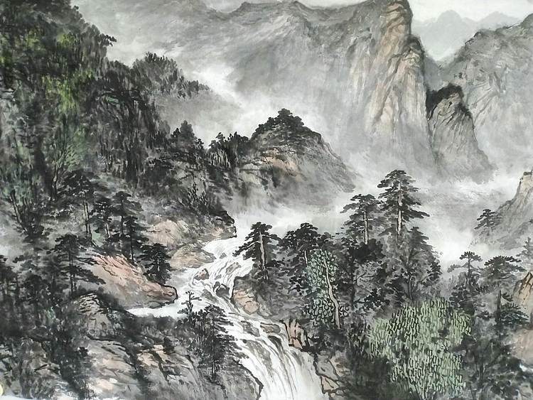 职业书画家 于恩沛 山涧
