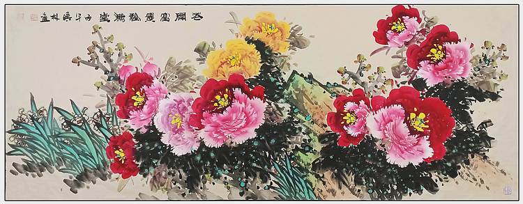 高晓林 （5733）国家一级美术师，江苏省美协会员，小六尺厅堂牡丹