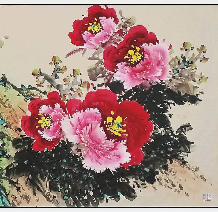 高晓林 （5733）国家一级美术师，江苏省美协会员，小六尺厅堂牡丹