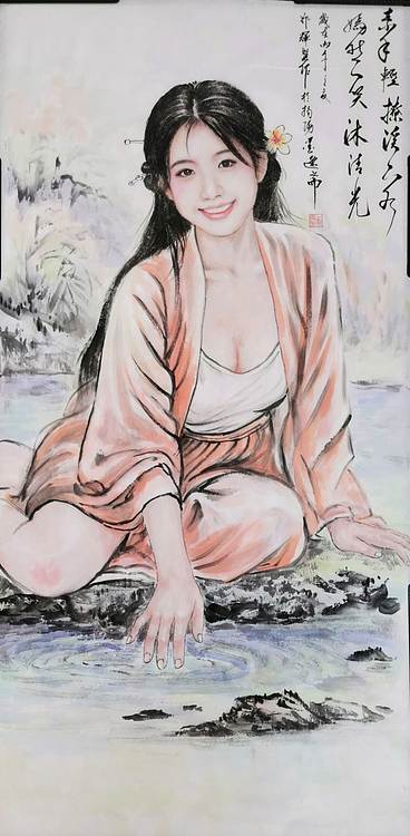 国家一级美术师 郑辉贤 郑辉贤原创三尺生宣纸作品