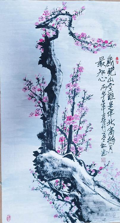 职业书画家 孟红 《岁晚上空谁是伴，北窗梅月最知心》
