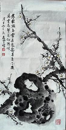 山东省美协会员 闫友会 寒枝凝玉雪