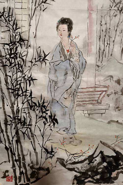 南山 中国美协会员周群《竹院清幽》