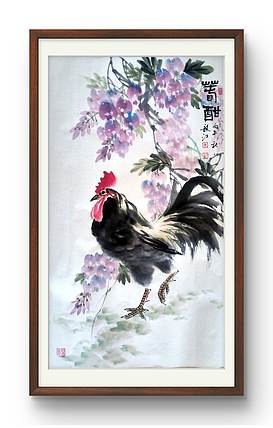 当代著名书画家 醉墨 朱毅江国画《春酣》