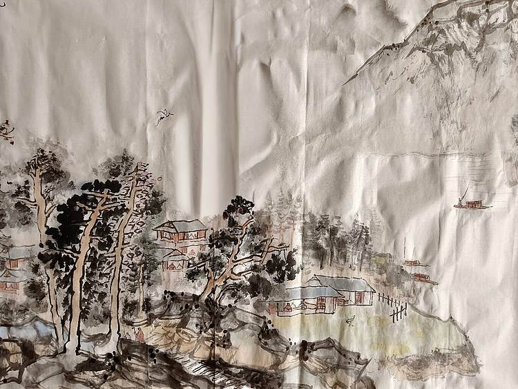 南山 中国美协会员周群《溪山鸿运》