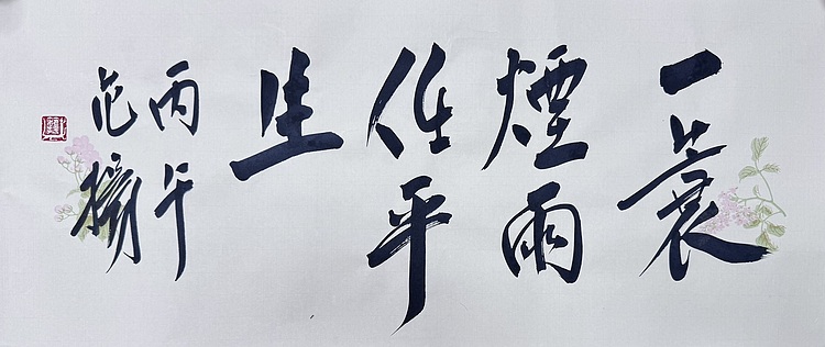 范扬书法 有视频合影