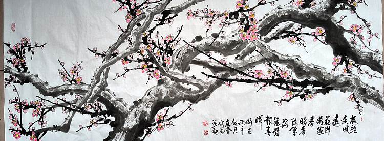 山东省美协会员 闫友会 梅绽香凤远