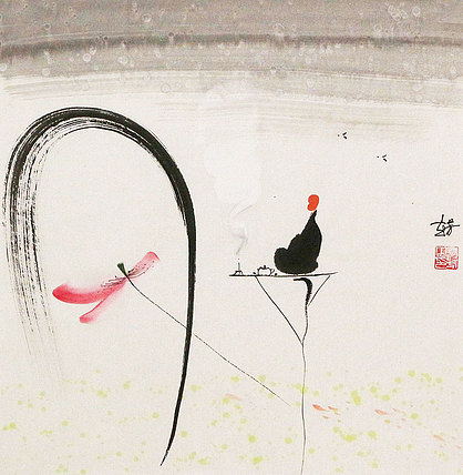 赵芳 人物 国画
