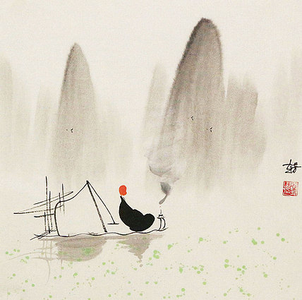 赵芳 人物 国画