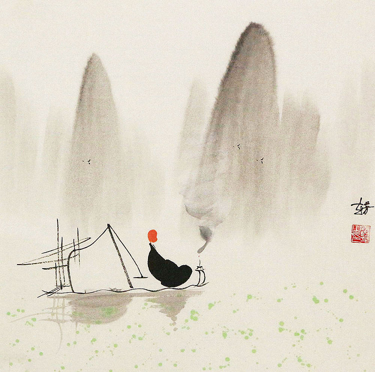 赵芳 人物 国画