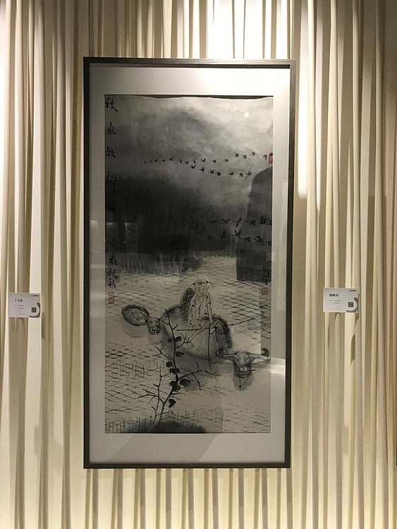 清华大学美术学院绘画系教授，研究生导师，中国艺术研究院研究员，中国美术家协会会员。 戴顺智 开馆展馆藏《秋水牧归图》 国画