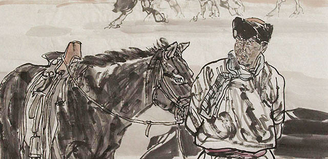 六尺精品  赤峰美协副主席 中国美协会员 付向宏 人物 国画