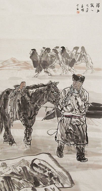 六尺精品  赤峰美协副主席 中国美协会员 付向宏 人物 国画