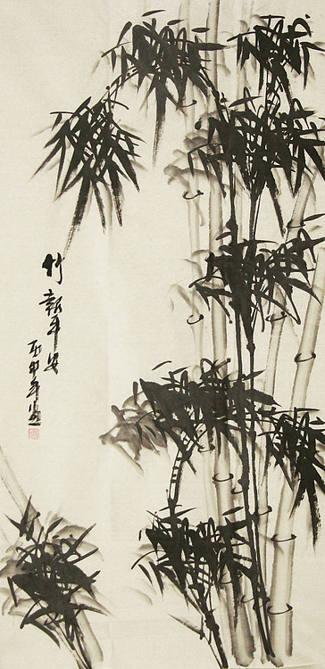 当代画家 王馨惠  竹报平安